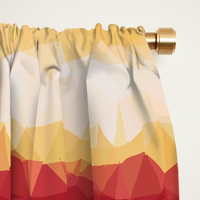 Untitled After Rothko Low Poly Geometric Triangles Window Curtain Gallery Image 2