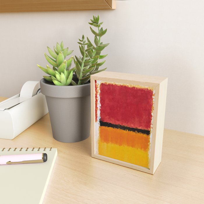 Untitled After Rothko Low Poly Geometric Triangles Mini Art Print Gallery Image 2