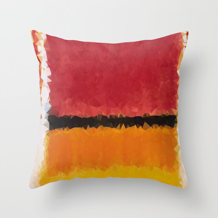 Untitled After Rothko Low Poly Geometric Triangles Throw Pillow Gallery Image 6