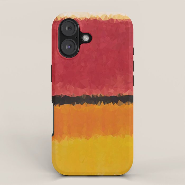 Untitled After Rothko Low Poly Geometric Triangles iPhone Case Gallery Image 1