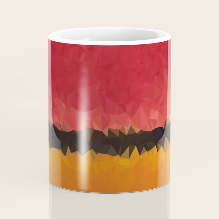 Untitled After Rothko Low Poly Geometric Triangles Coffee Mug Gallery Image 4