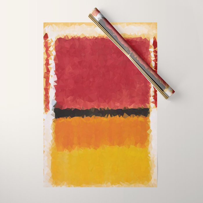 Untitled After Rothko Low Poly Geometric Triangles Wrapping Paper Gallery Image 1