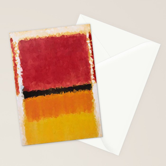 Untitled After Rothko Low Poly Geometric Triangles Stationery Card Gallery Image 2
