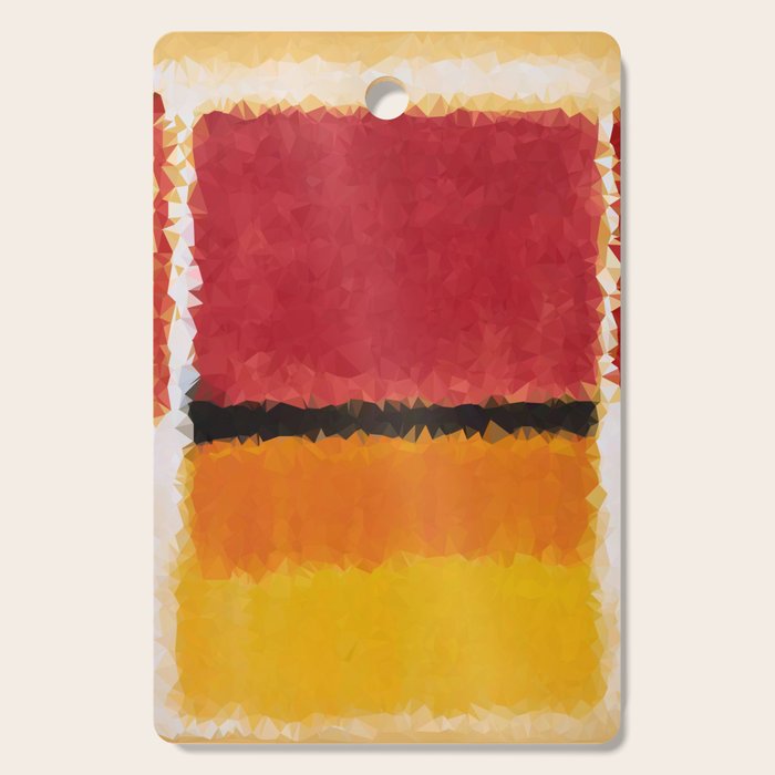 Untitled After Rothko Low Poly Geometric Triangles Cutting Board Gallery Image 1