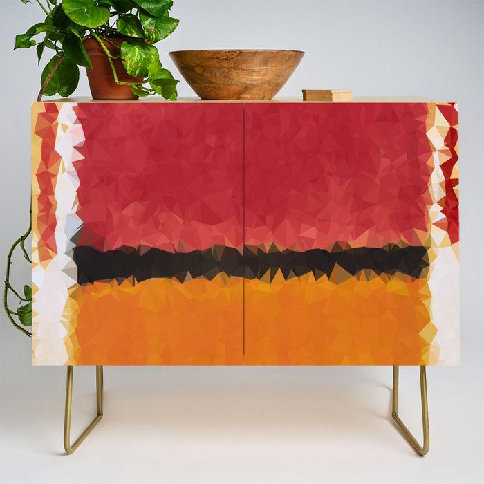 Untitled After Rothko Low Poly Geometric Triangles Credenza Gallery Image 1