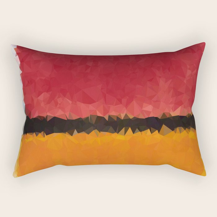 Untitled After Rothko Low Poly Geometric Triangles Rectangular Pillow Gallery Image 2
