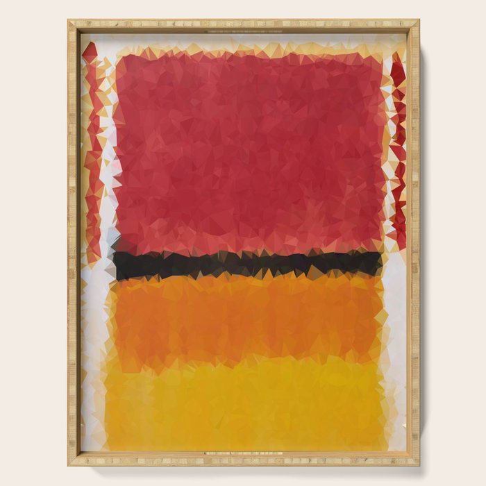 Untitled After Rothko Low Poly Geometric Triangles Serving Tray Gallery Image 1