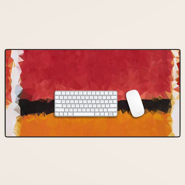 Untitled After Rothko Low Poly Geometric Triangles Desk Mat Gallery Image 1