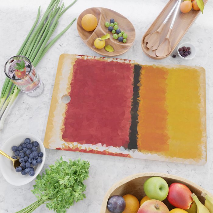 Untitled After Rothko Low Poly Geometric Triangles Cutting Board Gallery Image 2