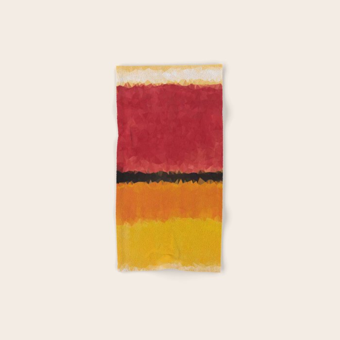 Untitled After Rothko Low Poly Geometric Triangles Bath Towel Gallery Image 1