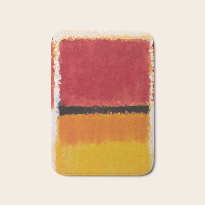 Untitled After Rothko Low Poly Geometric Triangles Bath Mat Gallery Image 1