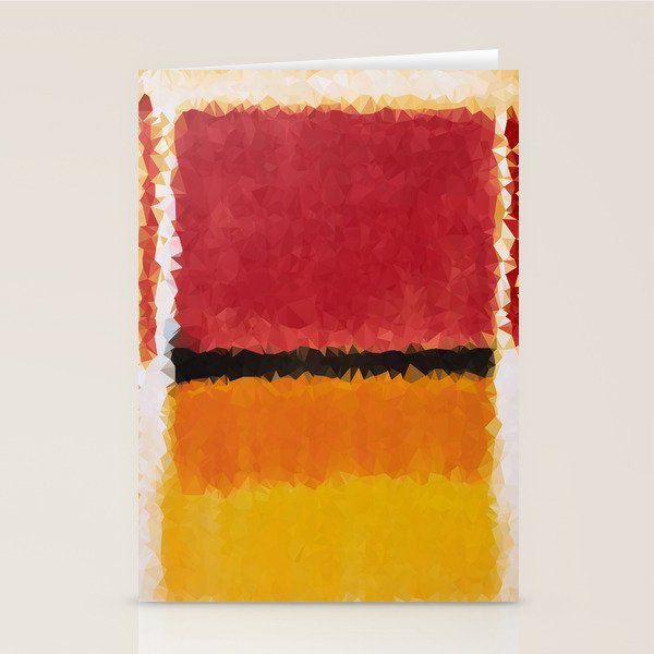 Untitled After Rothko Low Poly Geometric Triangles Stationery Card Gallery Image 1