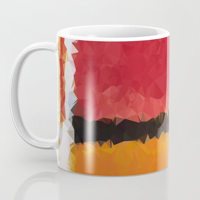 Untitled After Rothko Low Poly Geometric Triangles Coffee Mug Gallery Image 3