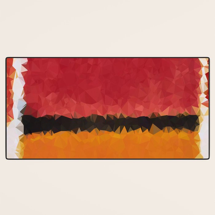 Untitled After Rothko Low Poly Geometric Triangles Desk Mat Gallery Image 3