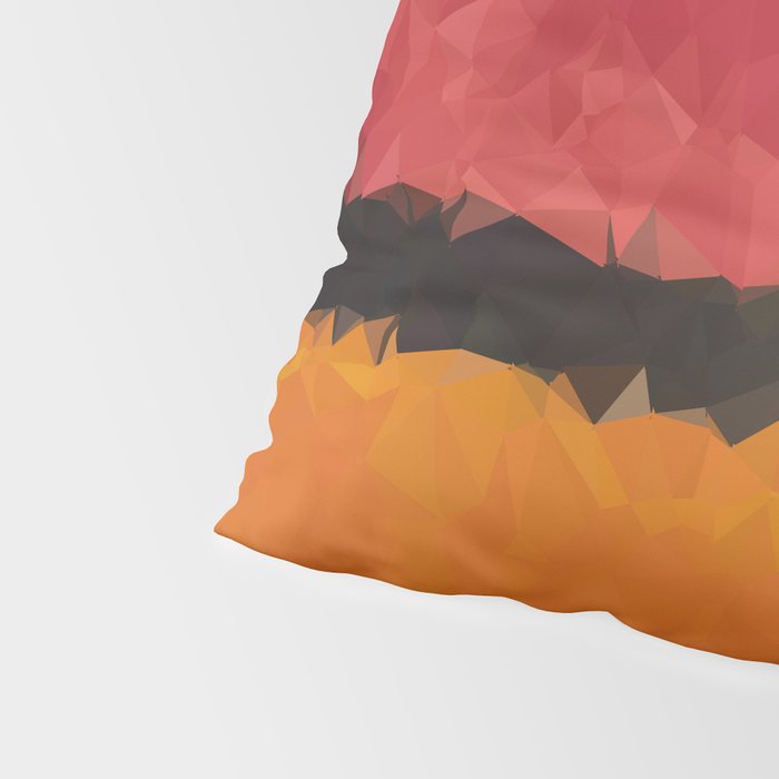 Untitled After Rothko Low Poly Geometric Triangles Pillow Sham Gallery Image 4