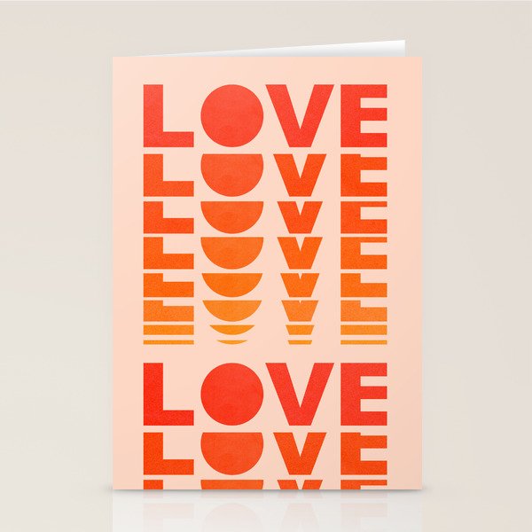 Abstraction_LOVE_SUNSET_Minimalism_001 Stationery Card Gallery Image 1