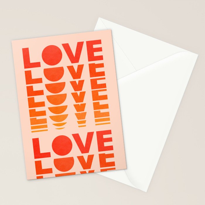 Abstraction_LOVE_SUNSET_Minimalism_001 Stationery Card Gallery Image 2