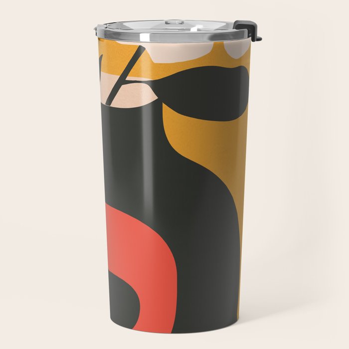 Geometric Blossom 1 Travel Mug Gallery Image 2