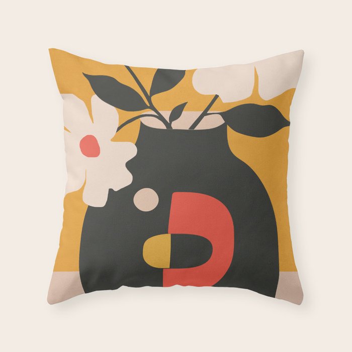 Geometric Blossom 1 Throw Pillow Gallery Image 6