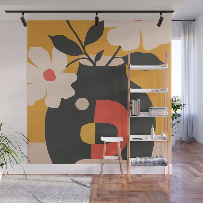 Geometric Blossom 1 Wall Mural Gallery Image 1