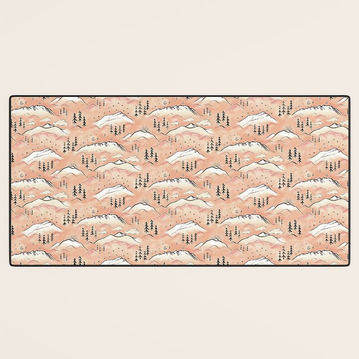 Monte Vista - peach Desk Mat Gallery Image 3