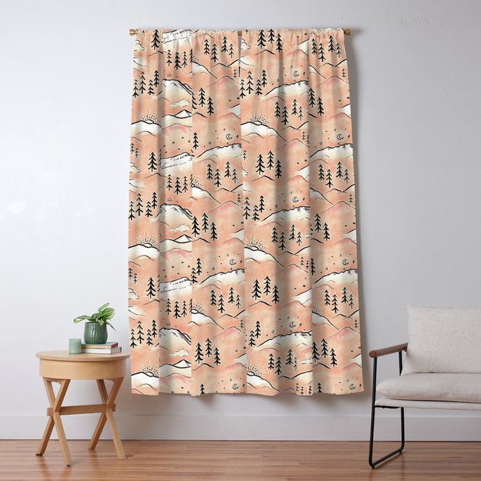 Monte Vista - peach Window Curtain Gallery Image 1