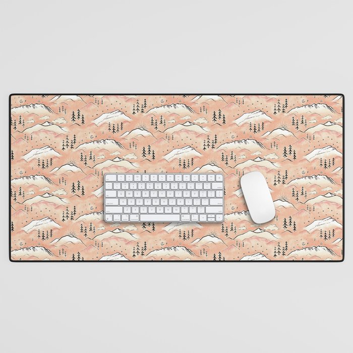 Monte Vista - peach Desk Mat Gallery Image 1