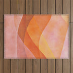 Modern Abstract Art Print - Watercolor Mountain #8 Outdoor Rug Gallery Image 1