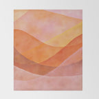 Modern Abstract Art Print - Watercolor Mountain #8 Throw Blanket Gallery Image 2
