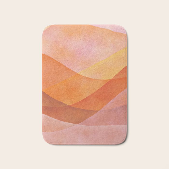 Modern Abstract Art Print - Watercolor Mountain #8 Bath Mat Gallery Image 1