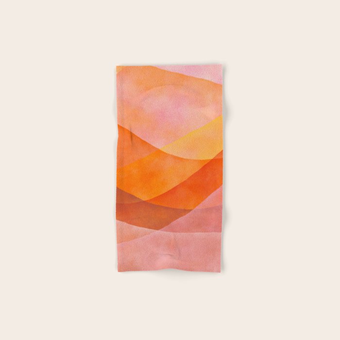 Modern Abstract Art Print - Watercolor Mountain #8 Bath Towel Gallery Image 1