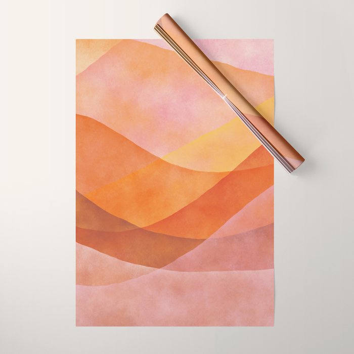 Modern Abstract Art Print - Watercolor Mountain #8 Wrapping Paper Gallery Image 1