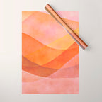 Modern Abstract Art Print - Watercolor Mountain #8 Wrapping Paper Gallery Image 1