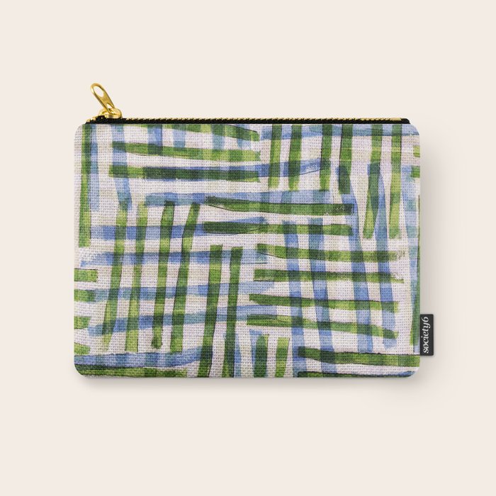 Abstract Linocut Pattern #8 Carry All Pouch Gallery Image 1