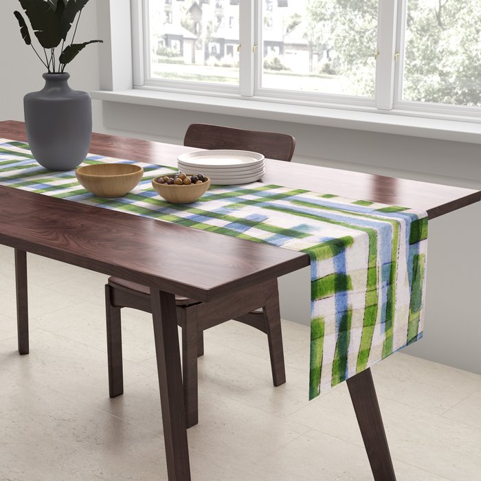 Abstract Linocut Pattern #8 Table Runner Gallery Image 2
