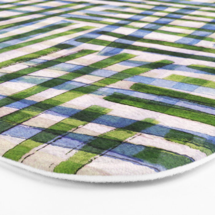 Abstract Linocut Pattern #8 Bath Mat Gallery Image 3