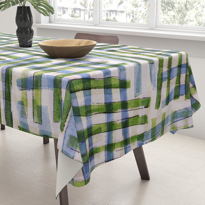Abstract Linocut Pattern #8 Tablecloth Gallery Image 3