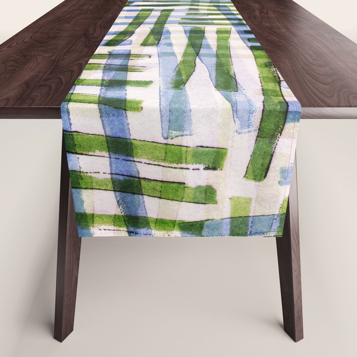 Abstract Linocut Pattern #8 Table Runner Gallery Image 1