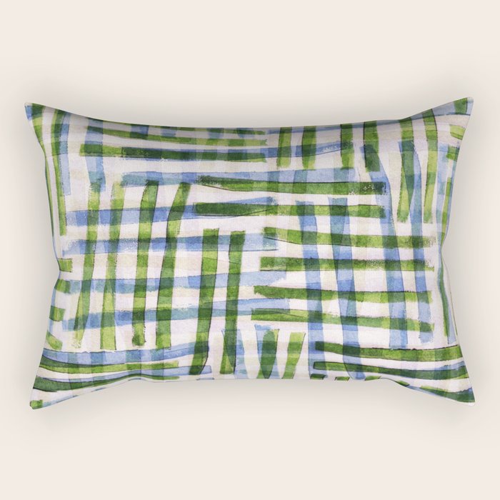 Abstract Linocut Pattern #8 Rectangular Pillow Gallery Image 2
