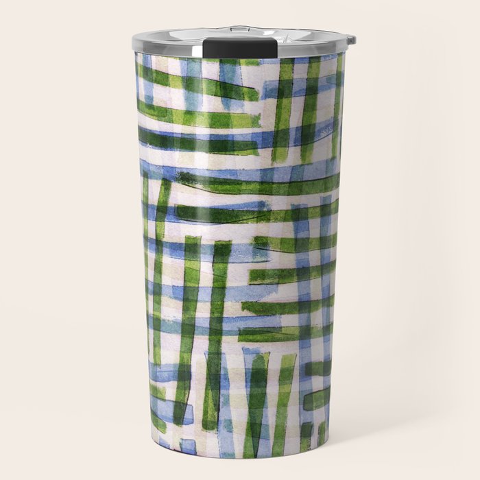 Abstract Linocut Pattern #8 Travel Mug Gallery Image 1