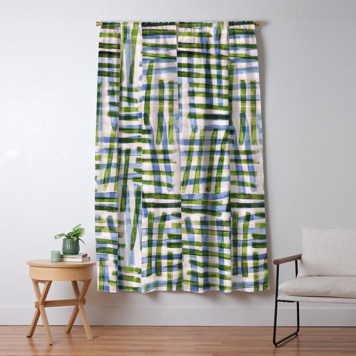 Abstract Linocut Pattern #8 Window Curtain Gallery Image 5