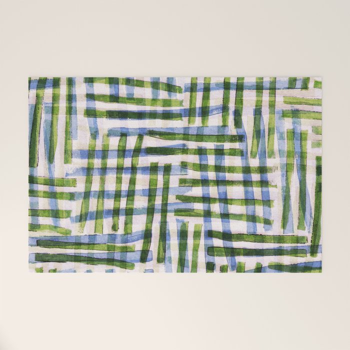 Abstract Linocut Pattern #8 Welcome Mat Gallery Image 1