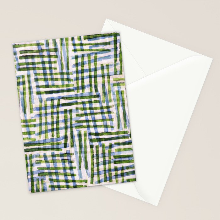 Abstract Linocut Pattern #8 Stationery Card Gallery Image 2