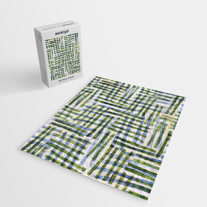 Abstract Linocut Pattern #8 Jigsaw Puzzle Gallery Image 2
