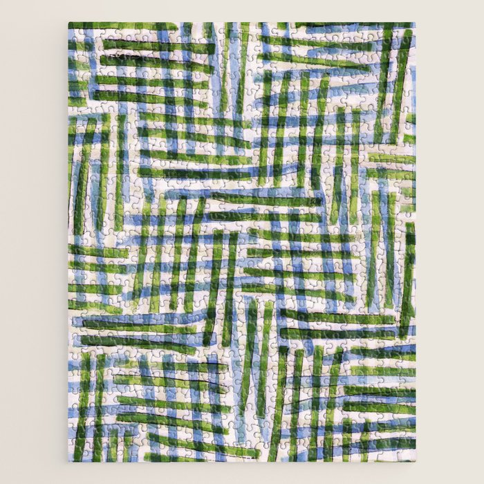 Abstract Linocut Pattern #8 Jigsaw Puzzle Gallery Image 1