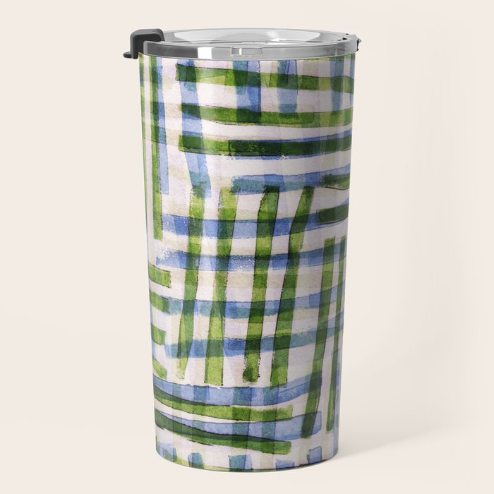 Abstract Linocut Pattern #8 Travel Mug Gallery Image 3