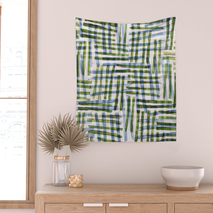Abstract Linocut Pattern #8 Wall Tapestry Gallery Image 2