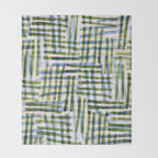 Abstract Linocut Pattern #8 Throw Blanket Gallery Image 2