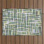 Abstract Linocut Pattern #8 Outdoor Rug Gallery Image 1