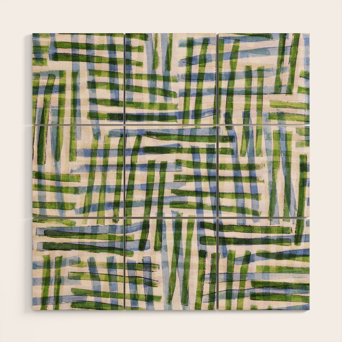 Abstract Linocut Pattern #8 Wood Wall Art Gallery Image 1